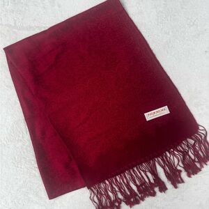 Pashmina Deep Red Wrap scarf shawl trendy soft silk NWOT 36x28